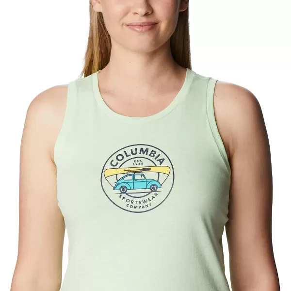 imageColumbia Womens Bluff Mesa Tank Top Lightweight Comfort StretchKey West HeatherJourney to Joy Graphic