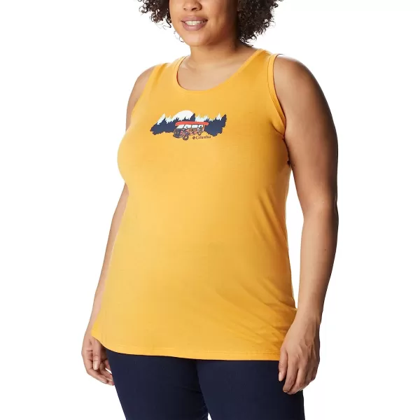 imageColumbia Womens Bluff Mesa Tank Top Lightweight Comfort StretchMango HeatherVan Life 3