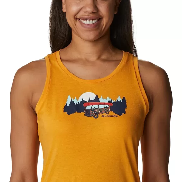imageColumbia Womens Bluff Mesa Tank Top Lightweight Comfort StretchMango HeatherVan Life 3