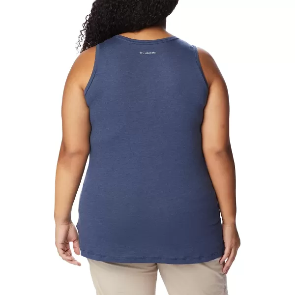 imageColumbia Womens Bluff Mesa Tank Top Lightweight Comfort StretchNocturnal HeatherBlooming Lines Graphic