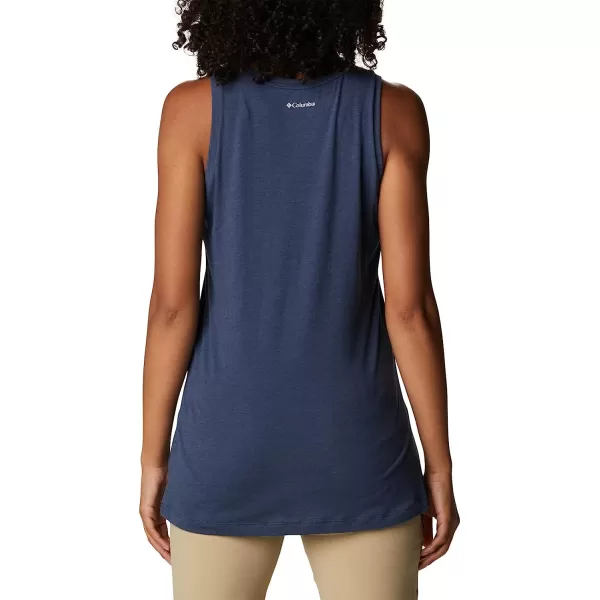 imageColumbia Womens Bluff Mesa Tank Top Lightweight Comfort StretchNocturnal HeatherFloral Leafscape
