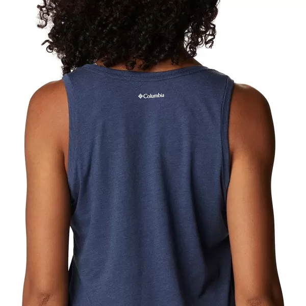 imageColumbia Womens Bluff Mesa Tank Top Lightweight Comfort StretchNocturnal HeatherFloral Leafscape