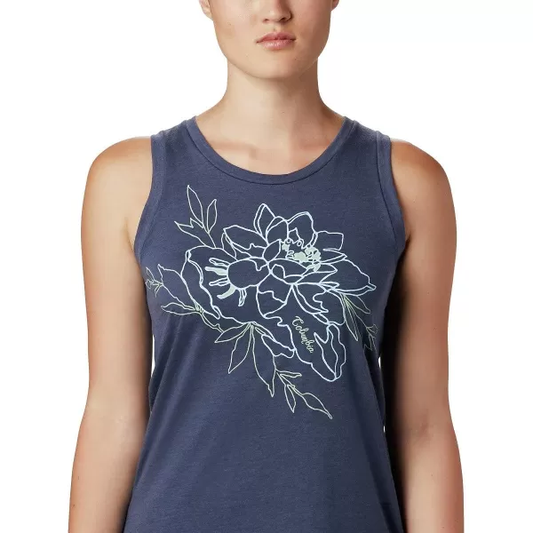 imageColumbia Womens Bluff Mesa Tank Top Lightweight Comfort StretchNocturnal HeatherFlower Power