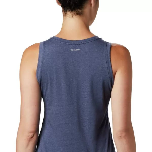 imageColumbia Womens Bluff Mesa Tank Top Lightweight Comfort StretchNocturnal HeatherFlower Power