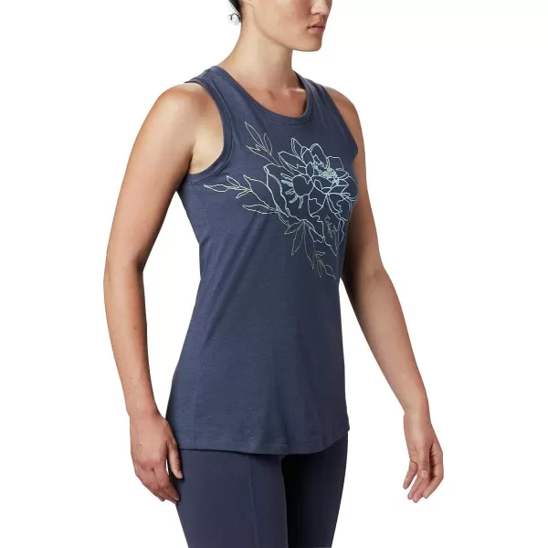 imageColumbia Womens Bluff Mesa Tank Top Lightweight Comfort StretchNocturnal HeatherFlower Power