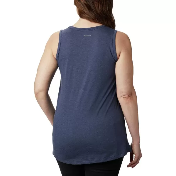 imageColumbia Womens Bluff Mesa Tank Top Lightweight Comfort StretchNocturnal HeatherFlower Power