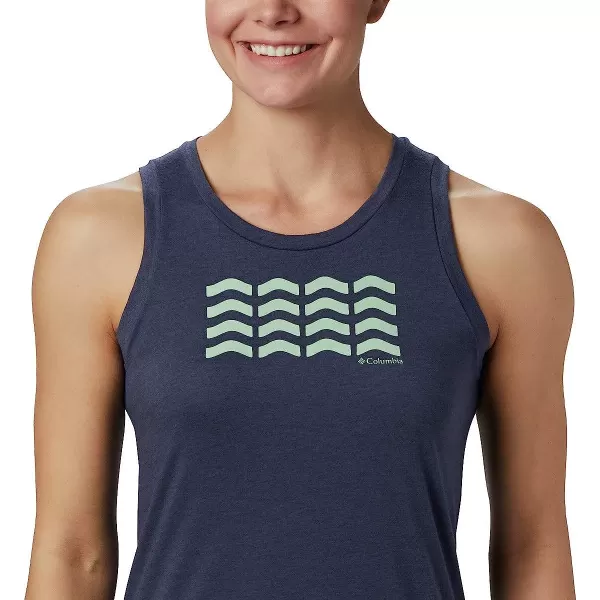 imageColumbia Womens Bluff Mesa Tank Top Lightweight Comfort StretchNocturnal HeatherWavy Way