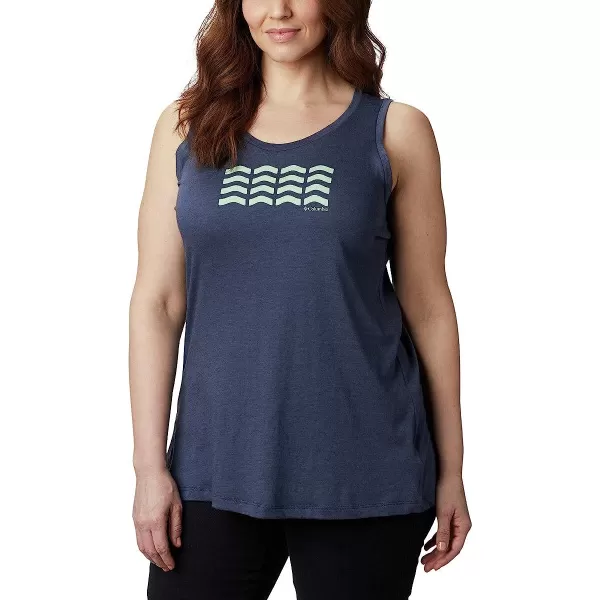 imageColumbia Womens Bluff Mesa Tank Top Lightweight Comfort StretchNocturnal HeatherWavy Way