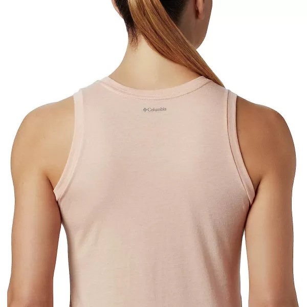imageColumbia Womens Bluff Mesa Tank Top Lightweight Comfort StretchPeach Cloud HeatherFlower Power