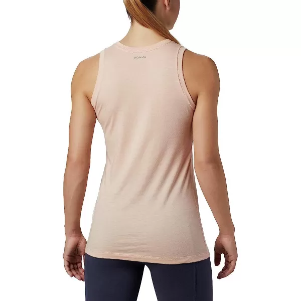 imageColumbia Womens Bluff Mesa Tank Top Lightweight Comfort StretchPeach Cloud HeatherFlower Power