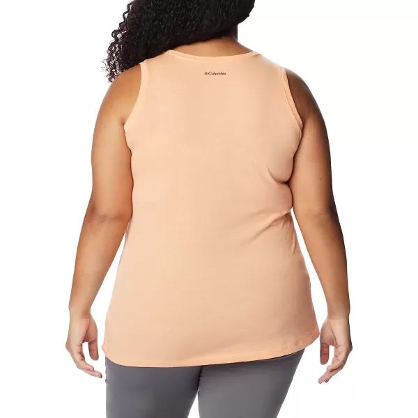 imageColumbia Womens Bluff Mesa Tank Top Lightweight Comfort StretchPeach HeatherMindful Meditation Graphic