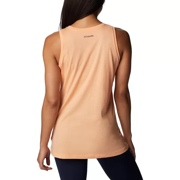 imageColumbia Womens Bluff Mesa Tank Top Lightweight Comfort StretchPeach HeatherMindful Meditation Graphic