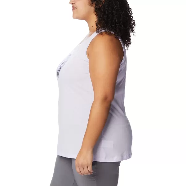 imageColumbia Womens Bluff Mesa Tank Top Lightweight Comfort StretchPurple Tint HeatherMeditation Isle Grx