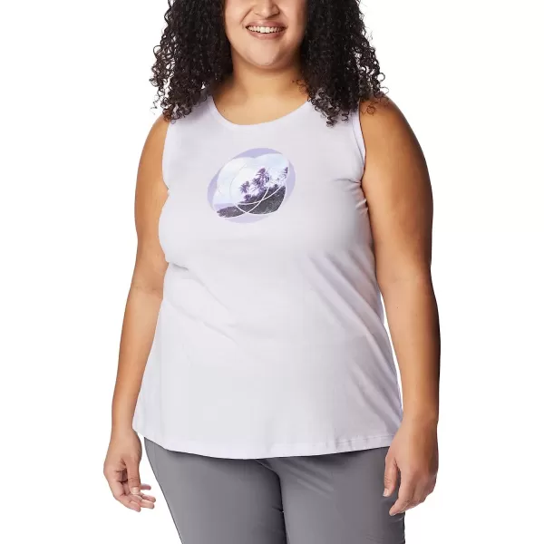 imageColumbia Womens Bluff Mesa Tank Top Lightweight Comfort StretchPurple Tint HeatherMeditation Isle Grx