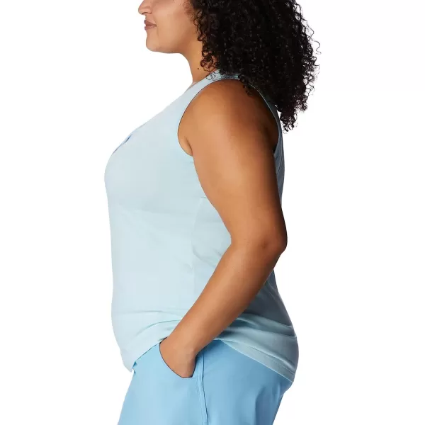 imageColumbia Womens Bluff Mesa Tank Top Lightweight Comfort StretchSpring Blue HeatherMindful Meditation Grx