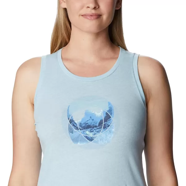 imageColumbia Womens Bluff Mesa Tank Top Lightweight Comfort StretchSpring Blue HeatherMindful Meditation Grx