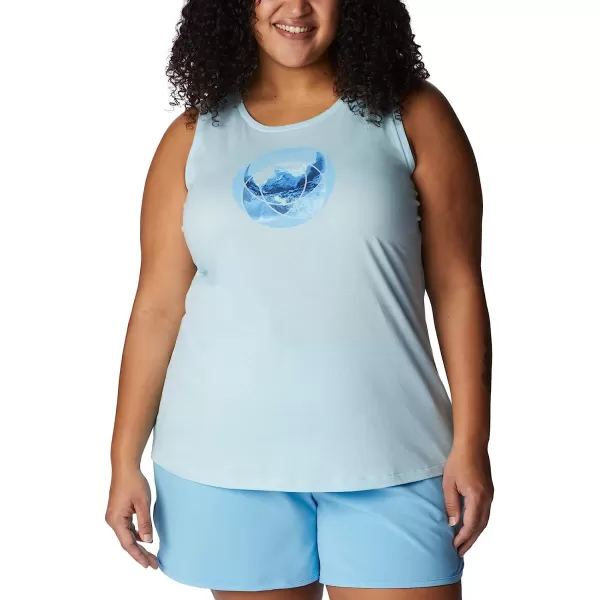 imageColumbia Womens Bluff Mesa Tank Top Lightweight Comfort StretchSpring Blue HeatherMindful Meditation Grx