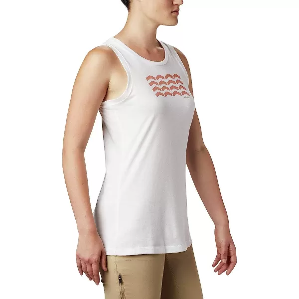 imageColumbia Womens Bluff Mesa Tank Top Lightweight Comfort StretchWhite HeatherWavy Way