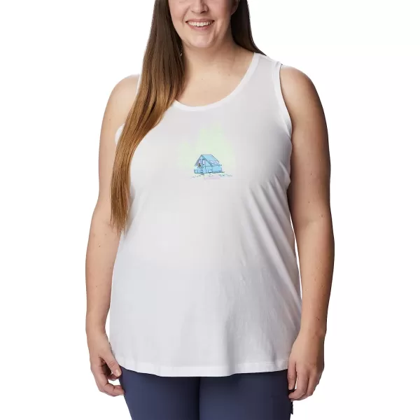 imageColumbia Womens Bluff Mesa Tank Top Lightweight Comfort StretchWhiteBest Site Graphic