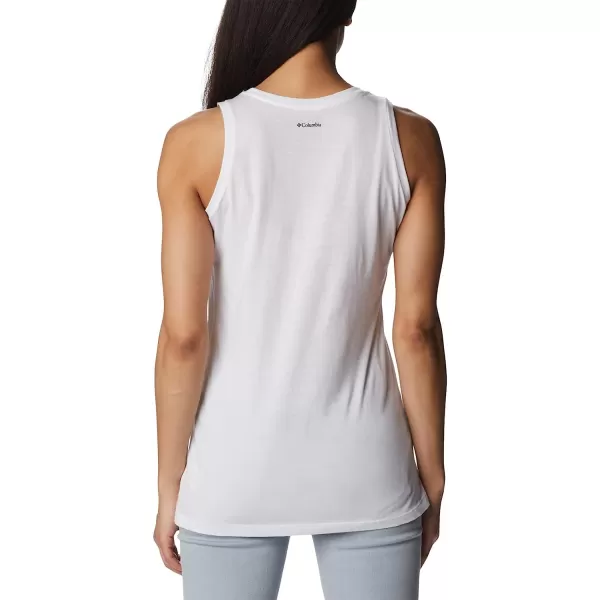 imageColumbia Womens Bluff Mesa Tank Top Lightweight Comfort StretchWhiteFloral Landscape