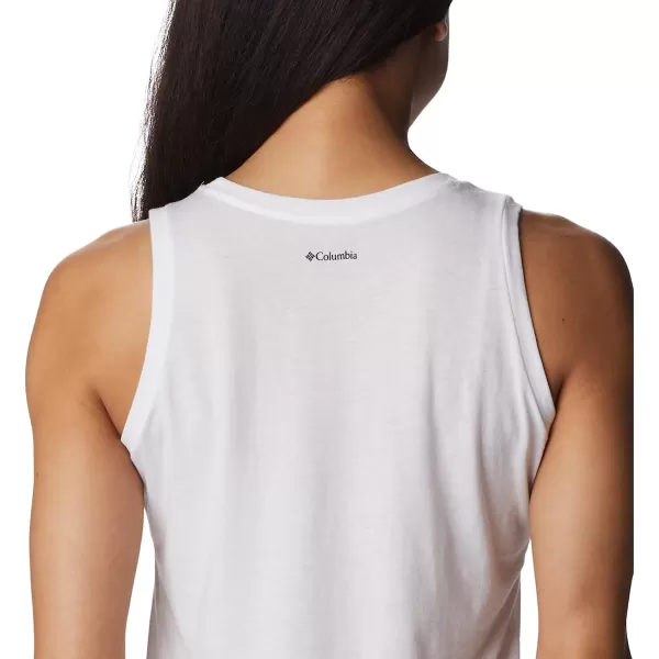 imageColumbia Womens Bluff Mesa Tank Top Lightweight Comfort StretchWhiteFloral Landscape