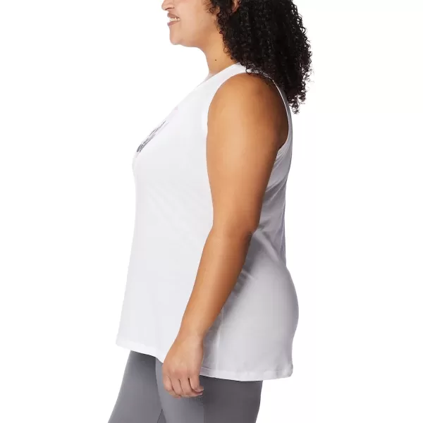 imageColumbia Womens Bluff Mesa Tank Top Lightweight Comfort StretchWhiteMeditation Isle Graphic
