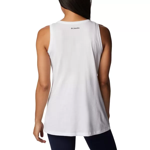 imageColumbia Womens Bluff Mesa Tank Top Lightweight Comfort StretchWhiteMeditation Isle Graphic