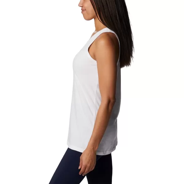 imageColumbia Womens Bluff Mesa Tank Top Lightweight Comfort StretchWhiteMeditation Isle Graphic