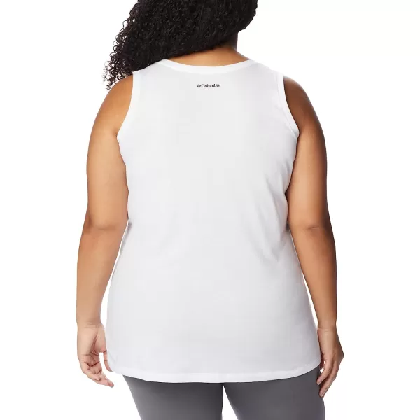 imageColumbia Womens Bluff Mesa Tank Top Lightweight Comfort StretchWhiteMeditation Isle Graphic