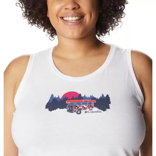 imageColumbia Womens Bluff Mesa Tank Top Lightweight Comfort StretchWhiteVan Life 3