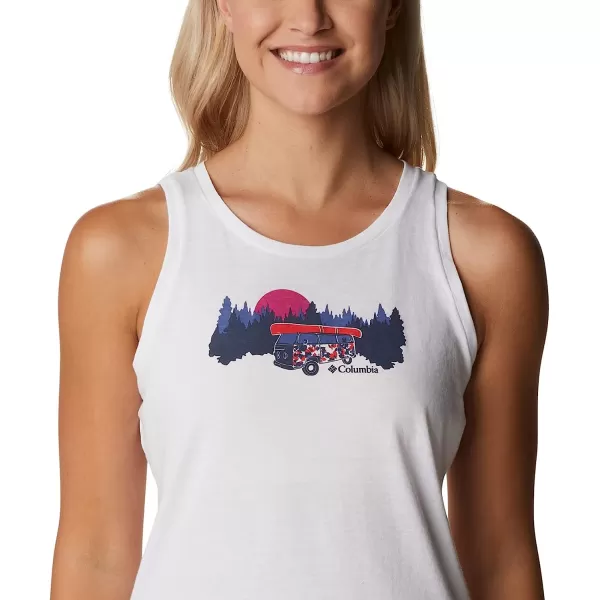 imageColumbia Womens Bluff Mesa Tank Top Lightweight Comfort StretchWhiteVan Life 3