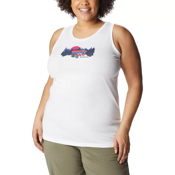 imageColumbia Womens Bluff Mesa Tank Top Lightweight Comfort StretchWhiteVan Life 3