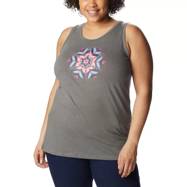 imageColumbia Womens Bluff Mesa TankCharcoal HeatherFloral Leafscape