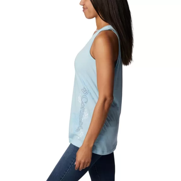 imageColumbia Womens Bluff Mesa TankSpring Blue HeatherBlooming Lines Graphic