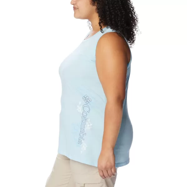 imageColumbia Womens Bluff Mesa TankSpring Blue HeatherBlooming Lines Graphic