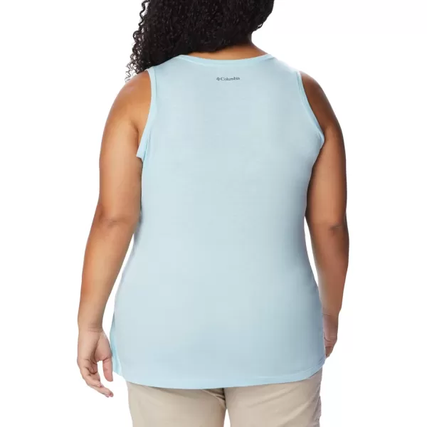 imageColumbia Womens Bluff Mesa TankSpring Blue HeatherBlooming Lines Graphic