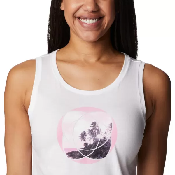 imageColumbia Womens Bluff Mesa TankWhiteMeditation Isle Graphic