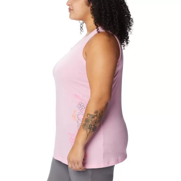 imageColumbia Womens Bluff Mesa TankWild Rose HeatherBlooming Lines Graphic