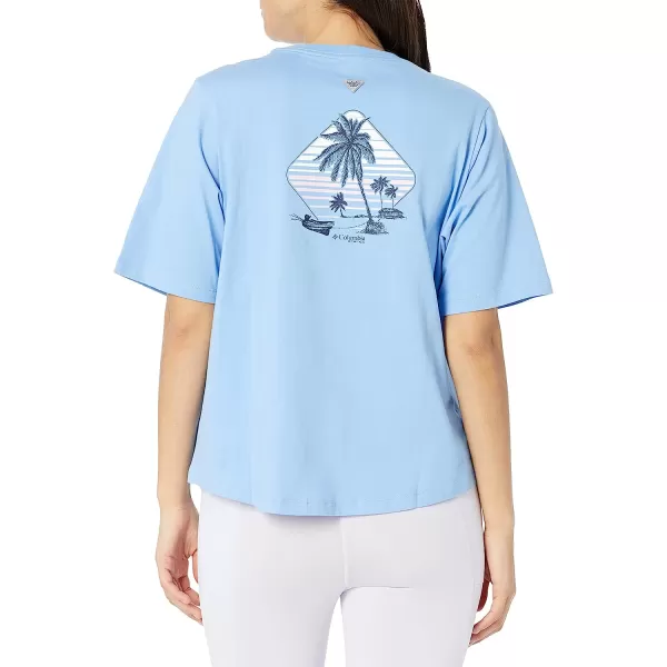 imageColumbia Womens Bramley Bay Relaxed TeeAgate BluePanga Palms Graphic
