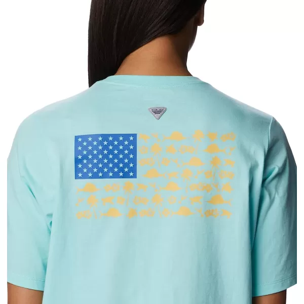 imageColumbia Womens Bramley Bay Relaxed TeeGulf StreamFish Friends Flag Graphic