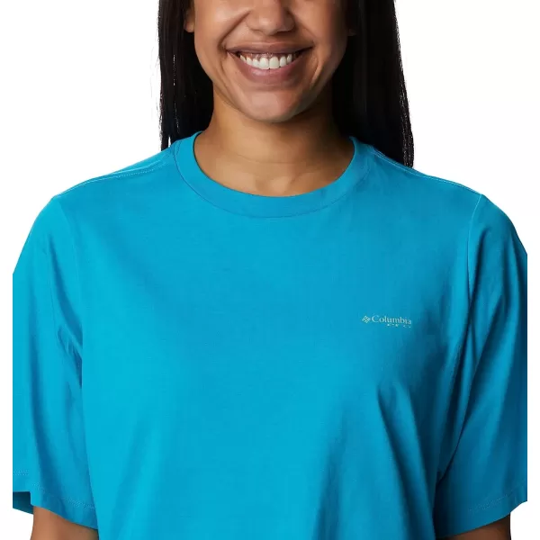 imageColumbia Womens Bramley Bay Relaxed TeeOcean TealPfg Triangle Graphic