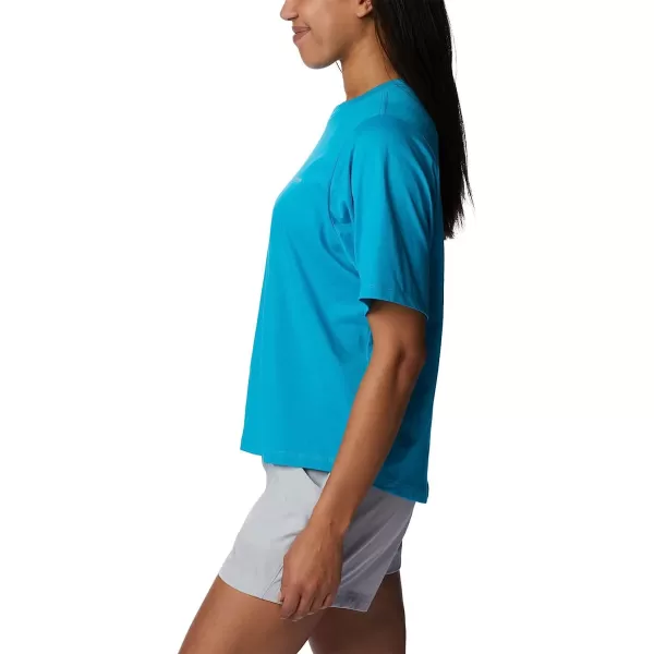 imageColumbia Womens Bramley Bay Relaxed TeeOcean TealPfg Triangle Graphic