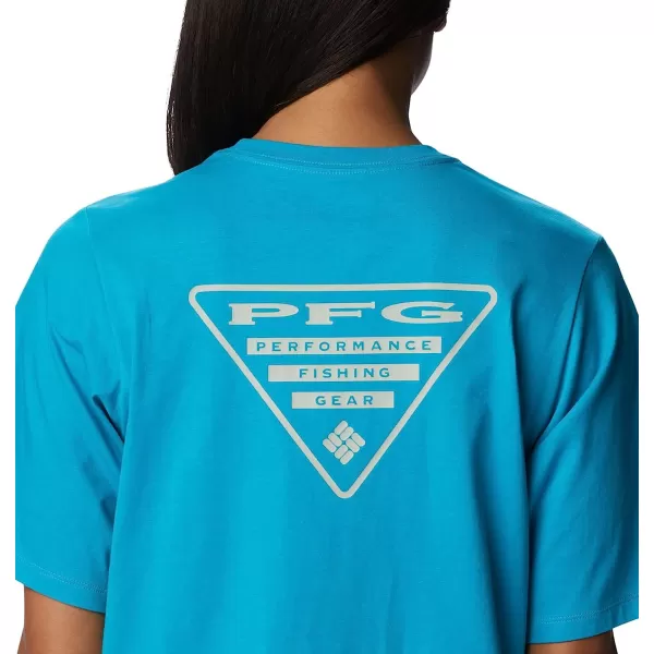 imageColumbia Womens Bramley Bay Relaxed TeeOcean TealPfg Triangle Graphic
