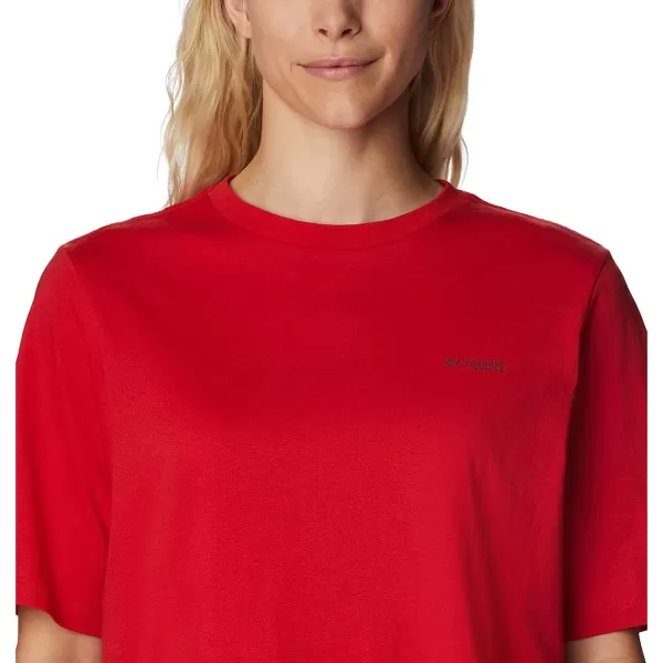 imageColumbia Womens Bramley Bay Relaxed TeeRed SparkPfg Triangle Fill Ombre
