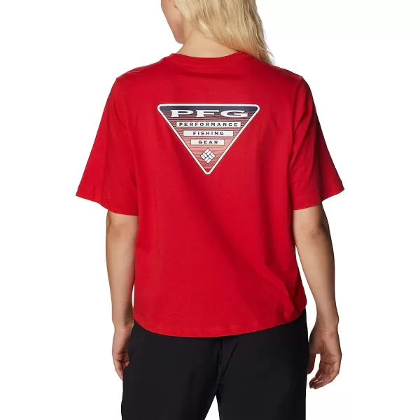 imageColumbia Womens Bramley Bay Relaxed TeeRed SparkPfg Triangle Fill Ombre