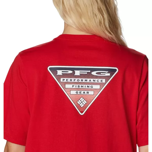 imageColumbia Womens Bramley Bay Relaxed TeeRed SparkPfg Triangle Fill Ombre