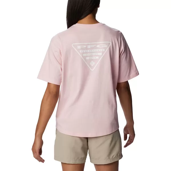 imageColumbia Womens Bramley Bay Relaxed TeeSatin PinkPfg Triangle Graphic