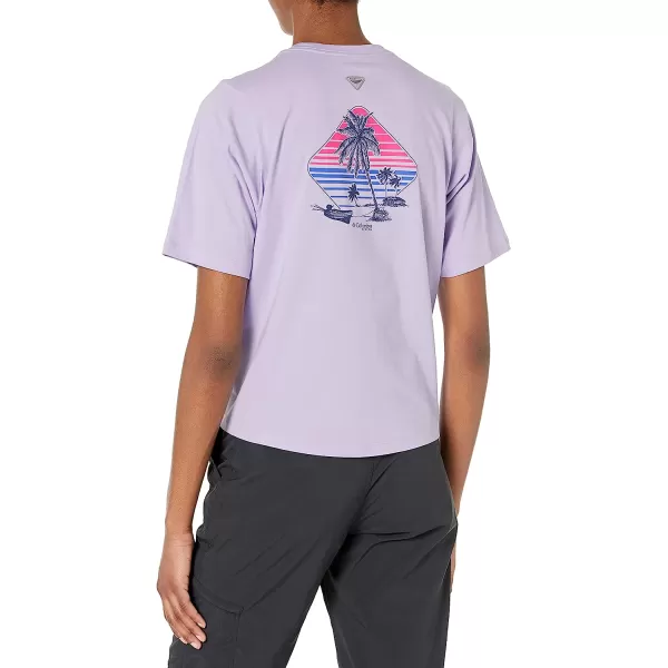 imageColumbia Womens Bramley Bay Relaxed TeeSoft VioletPanga Palms Graphic