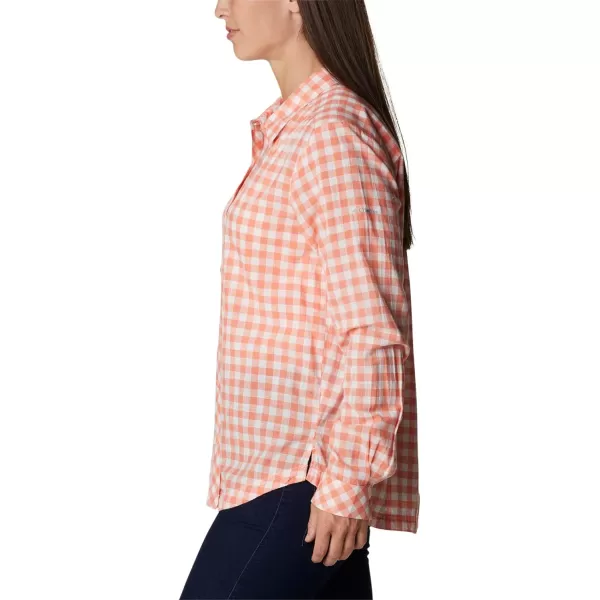 imageColumbia Womens Camp Henry Iii Ls ShirtCoral Reef Gingham