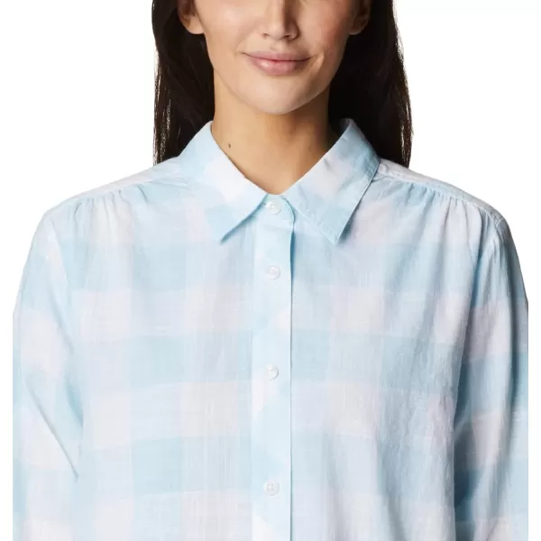 imageColumbia Womens Camp Henry Iii Ls ShirtSpring BlueBuffalo Check